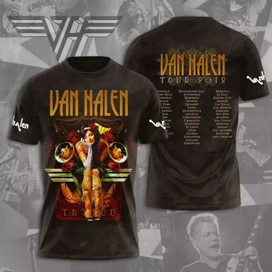 Discover van TOUR 2012 3D T SHIRT, ALL OVER PRINT