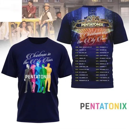 Discover Pentatonix 3D In The City 2025 Tour Shirt Unisex