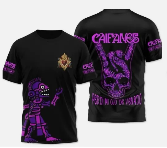 Discover Caifanes Band World Tour Black Full Size 3D T Shirt