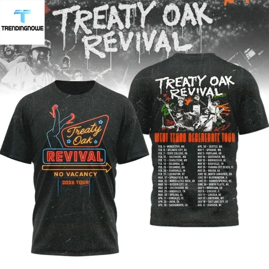 Discover Treaty Oak Revival 2026 West Texas Degenerate Tour Shirt 3D