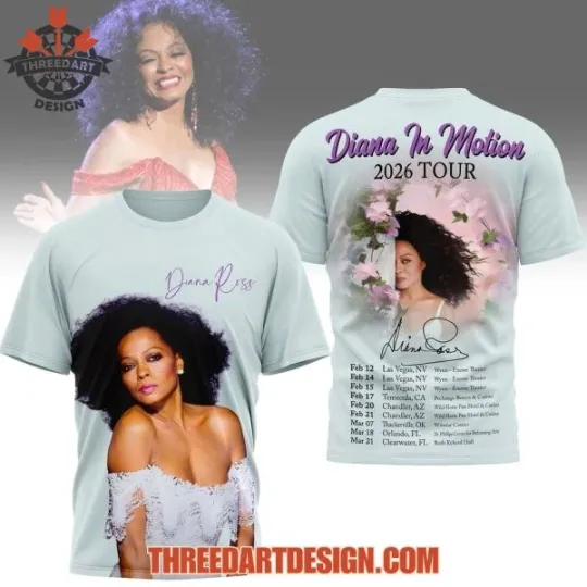 Discover Diana 2026 Tour T-Shirt 3D