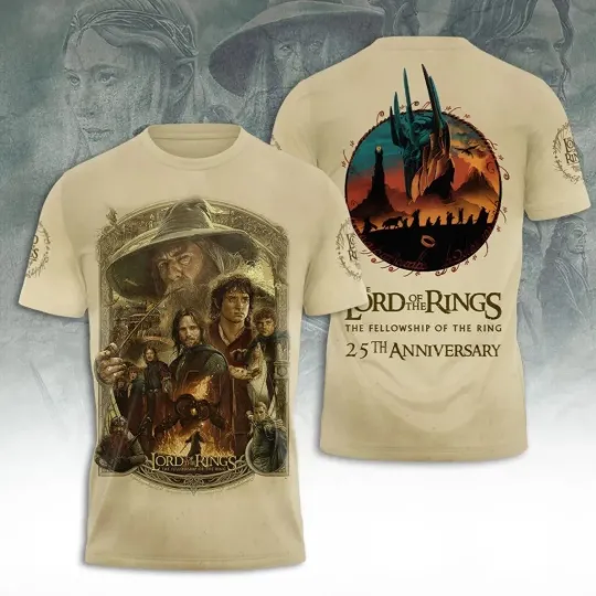 Discover The Lord of the Ring 25th Anniversary AOP 3D T-Shirt