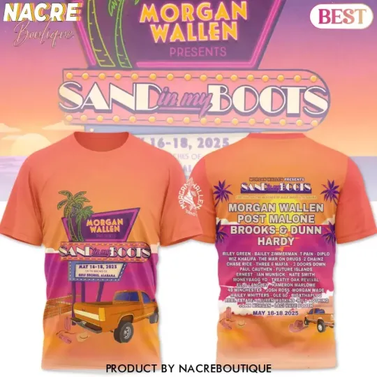 Discover Wallen Western Sand In My Boots 3D T-Shirt