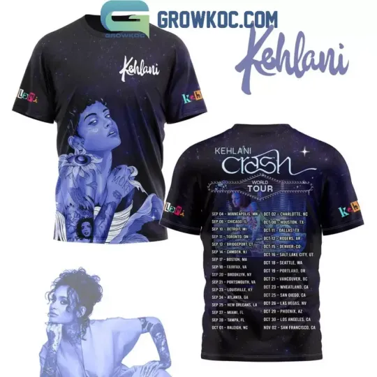 Discover Kehlani Crash Tour 2024 US Schedule 3D T-Shirt