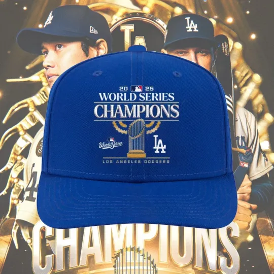 Discover Printed Los Angeles D 2025 World Series Champs Adjustable Baseball Hat