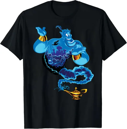 Discover Disney Aladdin Genie Portrait Agrabah Fill T-Shirt, Disneyland Family