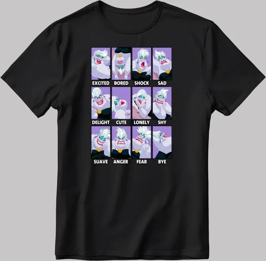 Discover Disney Evil Ursula Moods T-Shirt for Men Women
