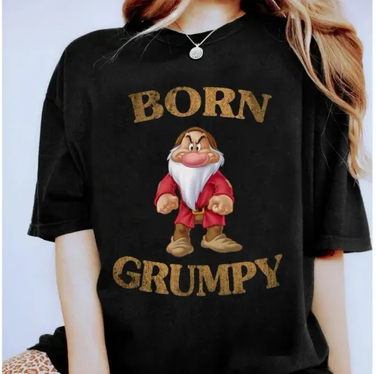 Discover Disney Born Grumpy Seven Dwarfs T-Shirt for Men Women