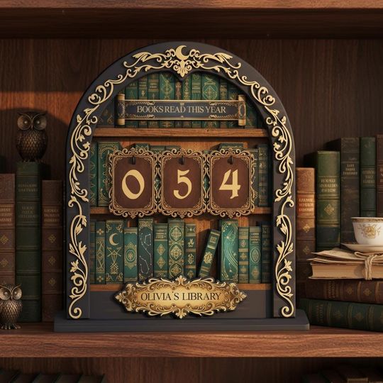 Discover Personalized Wooden Book Tracker Sign, Reading Counter, Library Decor, Book Lovers Gifts