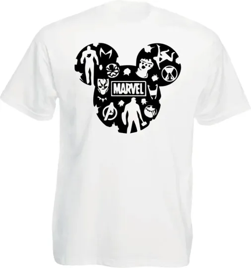 Discover Disney Mickey T-Shirt White, Funny Avengers Superhero 2025
