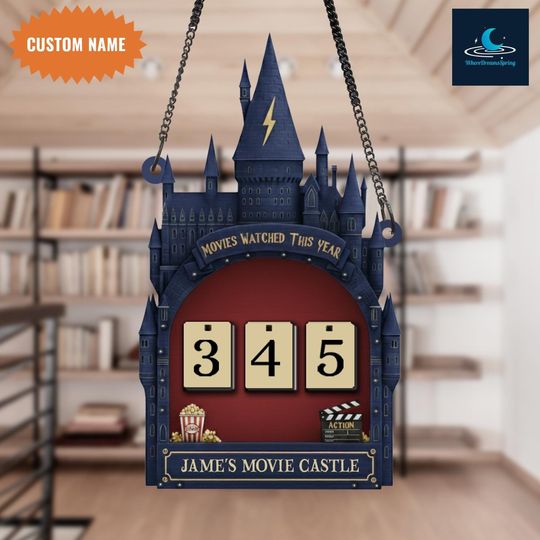 Discover Personalized Vintage Movie Tracker Sign, Movies Watched This Year Decor, Gift For Movie Lovers And Film Fans, Retro Theater Style