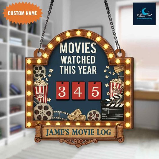 Personalized Movie Tracker Sign, Custom Movie Tracker Marquee Light Design, Custom Movie Tracker Marquee Light Design