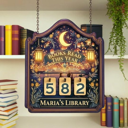 Discover Personalized Disney Book Tracker Sign, Tangled Rapunzel Reading Chart, Wooden Book and Library Decor