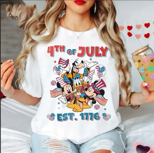 Discover Disney Mickey T-Shirt, Independence Day EST.1776 Shirt