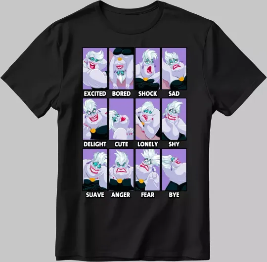 Discover Disney Ursula Shirt, Villain Cecaelian Sea T-Shirt for Men Women