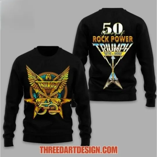 50 Years Of Rock Power 1975–2025 Anniversary Sweatshirt Unisex