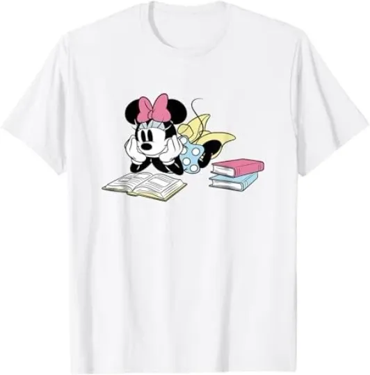 Discover Disney Minnie Mouse And Books Disney T-Shirt for Men Women