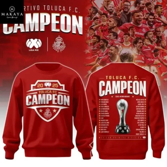 Discover Toluca Football Club Style 2025 Victory Sweatshirt 2D
