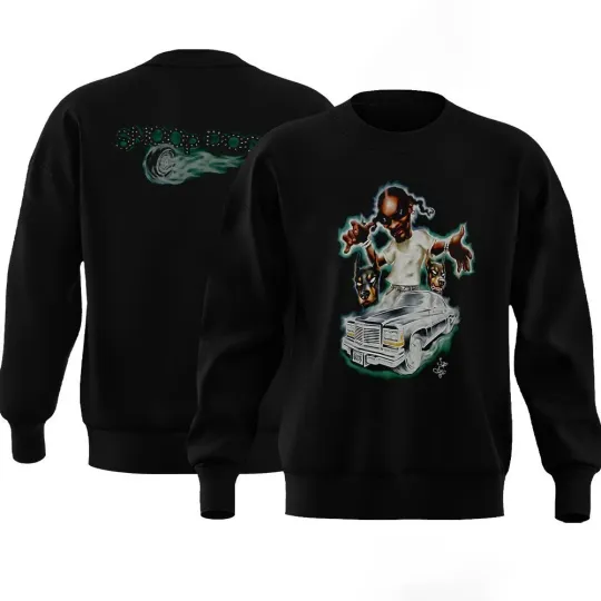Discover Snoop Dogg Character Caricature Two Sided SweatShirt