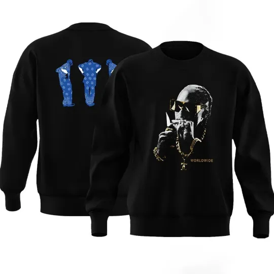 Snoop Dogg Paisley Worldwide Portrait Graphic SweatShirt