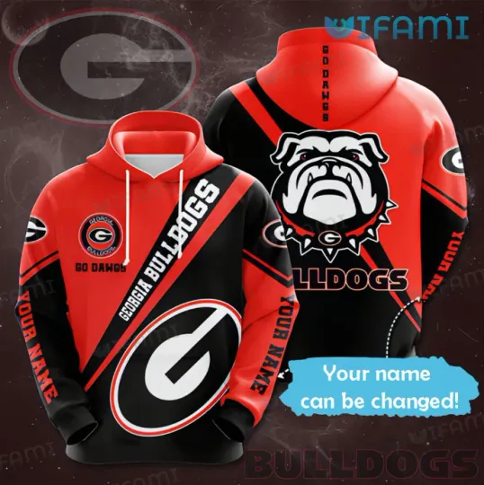 GA bulldogs Hoodie 3D Custom Name GA bulldogs Gift size S-5XL