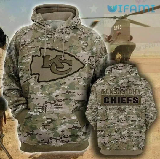 Discover Kansas City Hoodie 3D Camouflage KC Chiefs Gift Size S-5XL