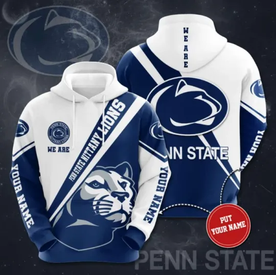 Personalized Penn State Nittany Lions Custom Hoodie 3D Size S-5XL