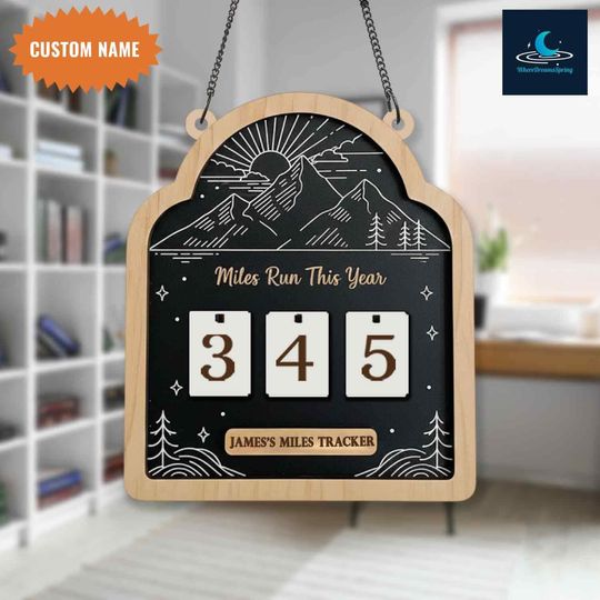 Discover Custom Miles Run Tracker, Personalized Running Mileage Counter,  Runner Mileage Display, Fitness Tracker Decor Gift, Running Lover Gift