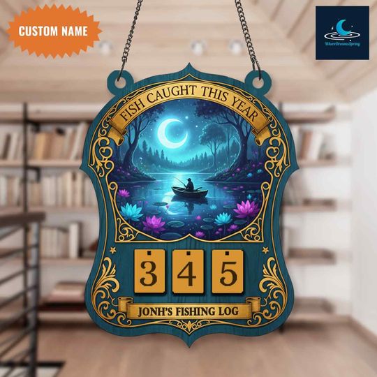 Discover Personalized Fish Caught This Year Sign, Wooden Fishing Tally Counter Sign, Fisher Tracker Sign, Tracker Fish Caught This Year Counter