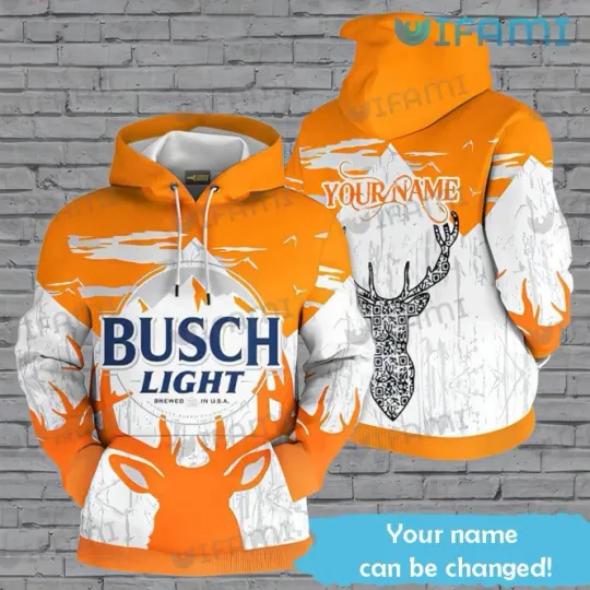Discover Light Beer Hoodie 3D Deer Hunting Custom Name Beer Lovers Gift Size S-5XL