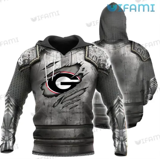 GA bulldogs Hoodie 3D Scratched Armor GA bulldogs Gift S-5XL