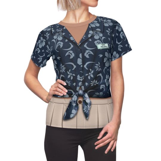 Discover Lilo & Stitch Women Shirt, Nani Pelekai Costume, Waitress Inspired, Disney Animation Cosplay, Running Outfit, Hawaii Leaves Tee, Sister Gift