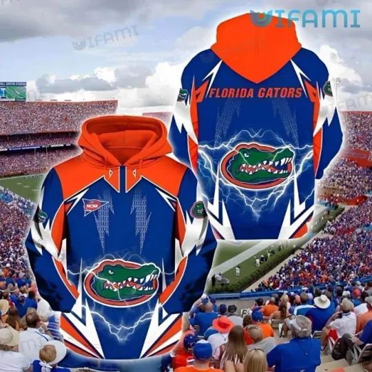 Florida Gators Hoodie 3D Lightning Logo Gators Gift Ver 1 Size S-5XL