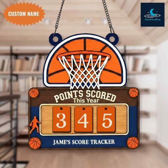 Discover Personalized Basketball Points Tracker Sign, Basketball Record Board, Kids Sports Room Decor, Score Tracker Sign, Custom Athlete Gift.