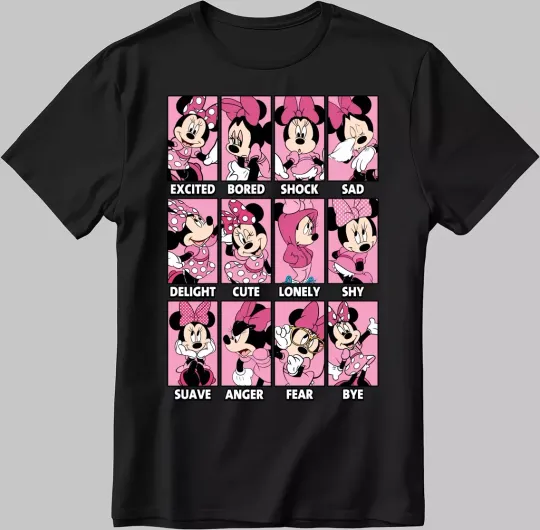 Discover Disney Minnie Mouse Disney Moods T-Shirt for Men Women