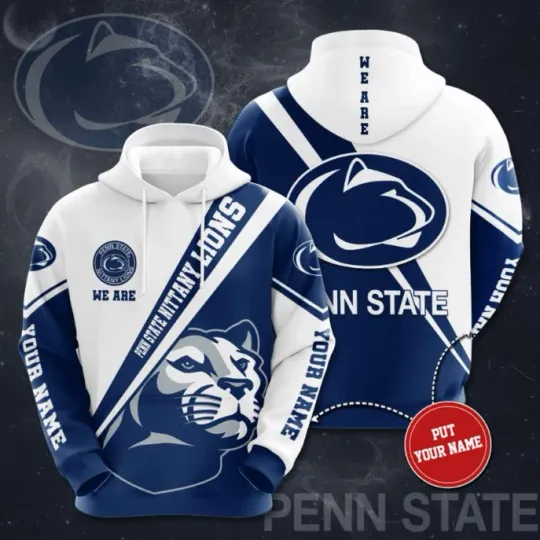 Personalized Penn State Nittany Lions Custom Hoodie 3D Size S-5XL