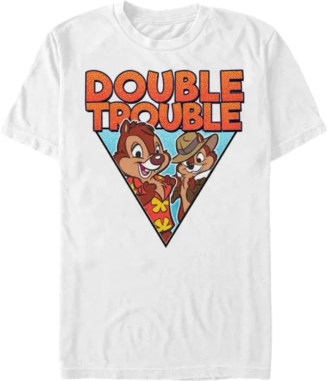 Discover Disney Double Trouble Chip 'n Dale Rescue Rangers White T-Shirt