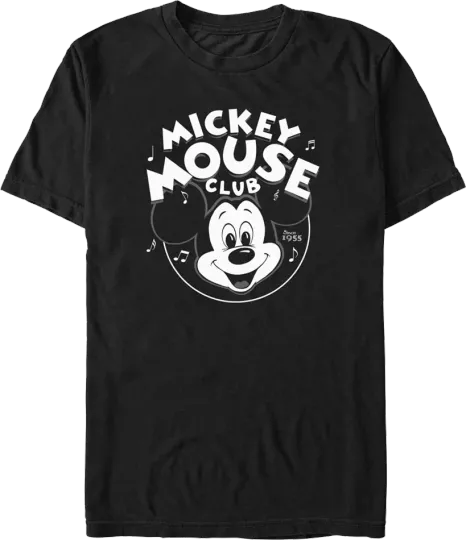 Discover Disney Mickey Mouse Club Black T-Shirt