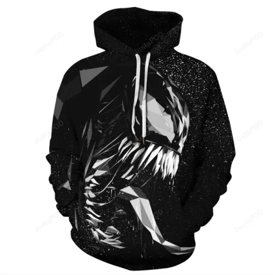Discover Hoodie 3D Version 2 Black Ve_nom Hoodie Size S-5XL