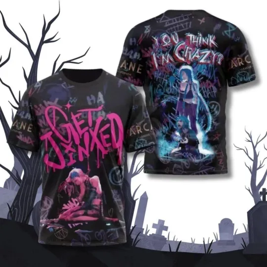 Discover JinX Arcane Anime Unisex 3D T-Shirt