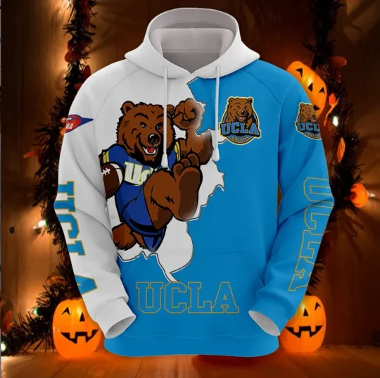 Discover UCLA Bruins Hoodie 3D Hoodie Mascot Long Sleeve Gift for Fan size S-5XL