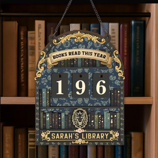 Discover Personalized Wooden Zodiac Book Tracker - Book Read Counter - Zodiac Book Tracker Home Decor - Librarian Teacher Gift - Bookshelf Decor
