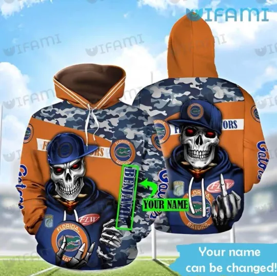 Gators Hoodie 3D The Death Wearing Hat Camo Pattern Personalized Florida Gators