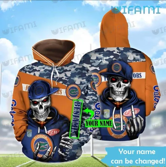 Gators Hoodie 3D The Death Wearing Hat Camo Pattern Personalized Florida Gators