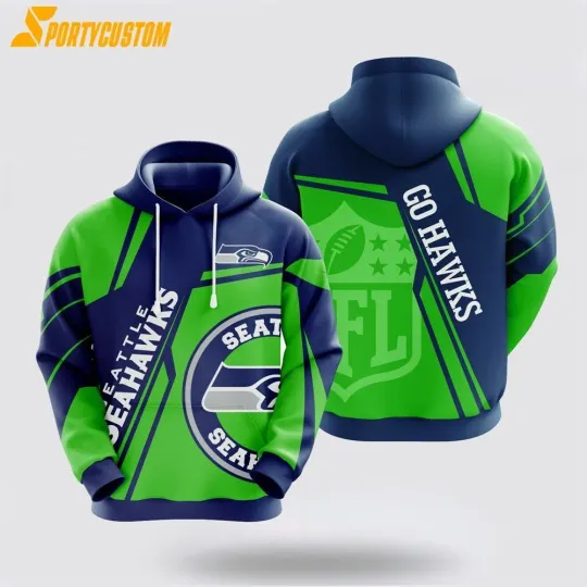 Discover Seattle Football Team Seahawkss 3D Hoodie, Unisex Adults S-5XL