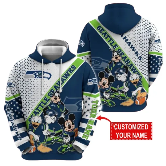Discover Seattle Football Team Seahawkss 3D Hoodie, Unisex Adults S-5XL