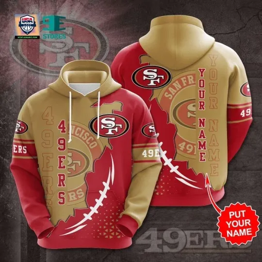 Discover San Francisco Football Team 49erss 3D Hoodie, Unisex Adults S-5XL