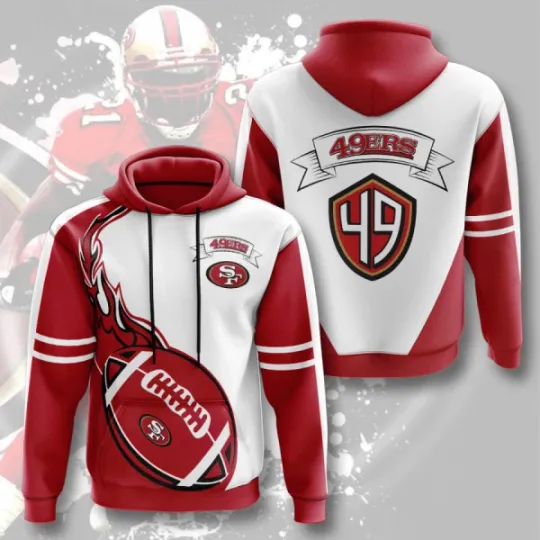 San Francisco Football Team 49erss 3D Hoodie, Unisex Adults S-5XL