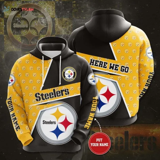 Pittsburgh Football Team Steelerss 3D Hoodie, Unisex Adults S-5XL