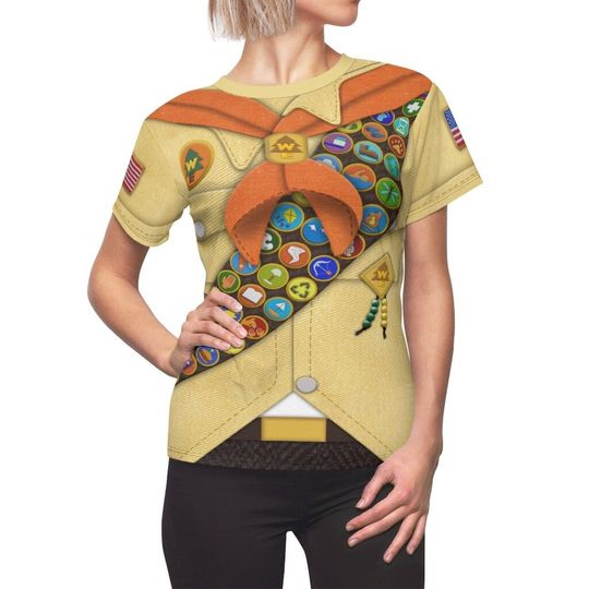 Russell Women Shirt, Pixar Up Inspired Costume, Wilderness Explorer Costume